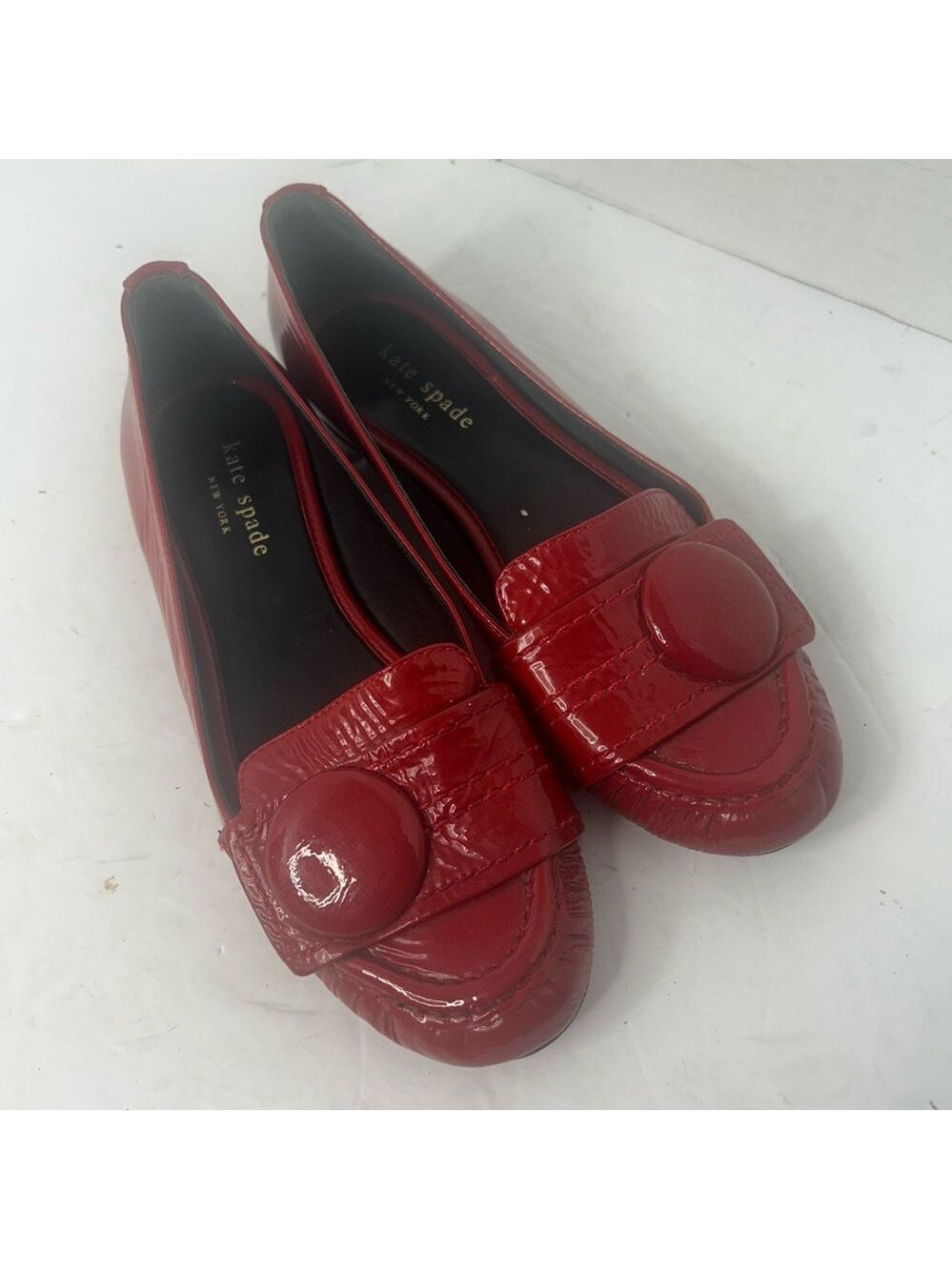 Kate Spade Red Patent Leather Women's Loafers Flats Preppy Girlhoodcore Sz 6